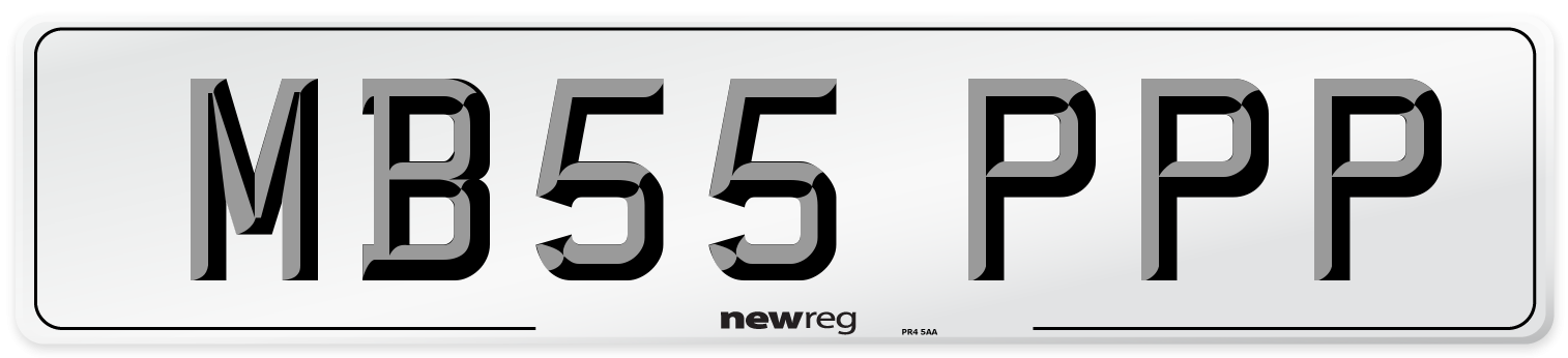 MB55 PPP Number Plate from New Reg